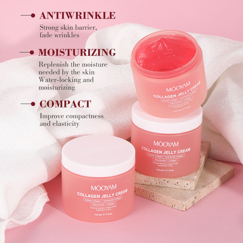 Custom Glowing Lightening Face Cream – Overnight Collagen & Niacinamide Jelly Moisturizer