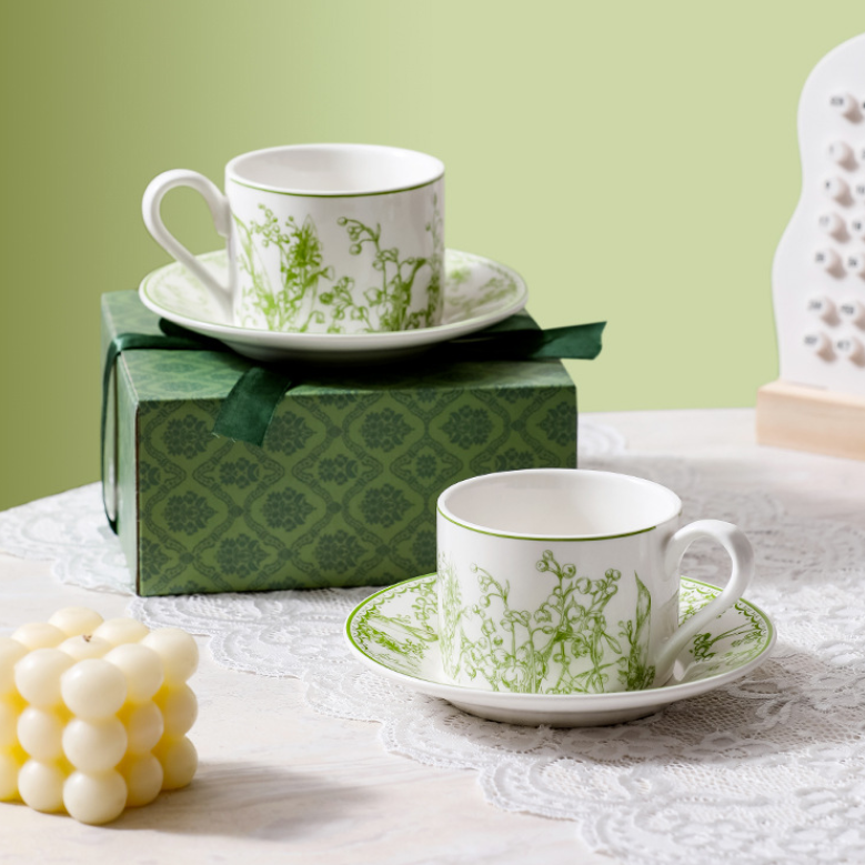 European Style Ceramic Tea & Coffee Cup Set – Creative Traditional Afternoon Mug Collection