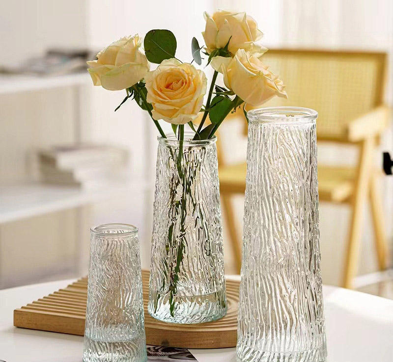 Large Transparent Glass Flower Vase – High-Quality Decorative Vase For Living Room & Desktop