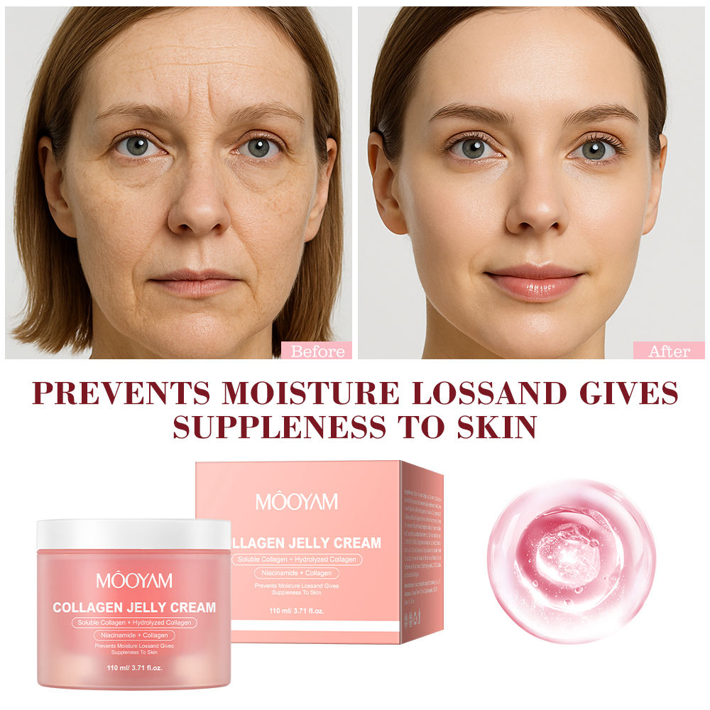 Custom Glowing Lightening Face Cream – Overnight Collagen & Niacinamide Jelly Moisturizer