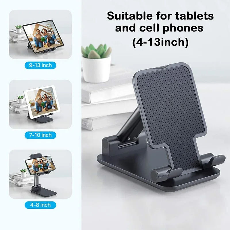 Foldable Plastic Mobile Phone Holder – Portable Desk Stand For Smartphones