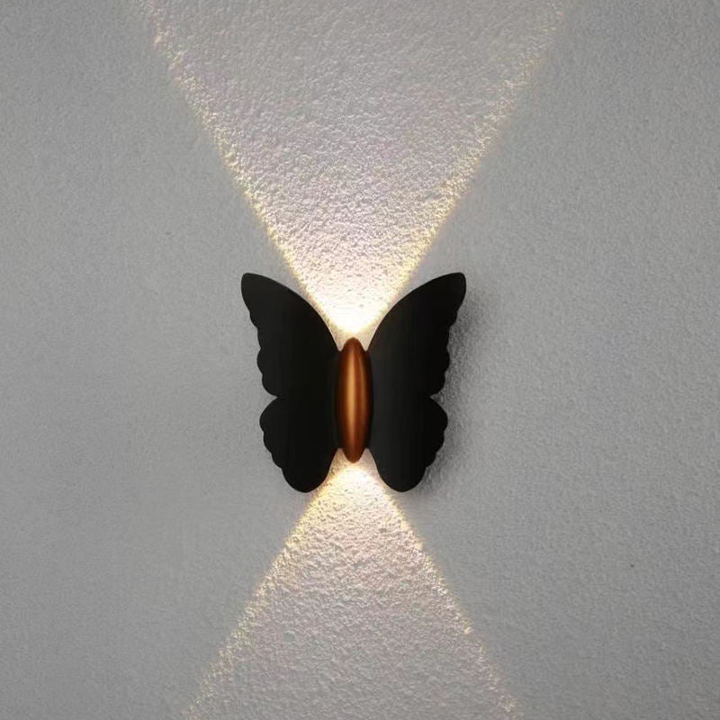 Hagood 6W Butterfly Outdoor Wall Light – Waterproof Up & Down Lamp For Garden, Living Room & Hotel
