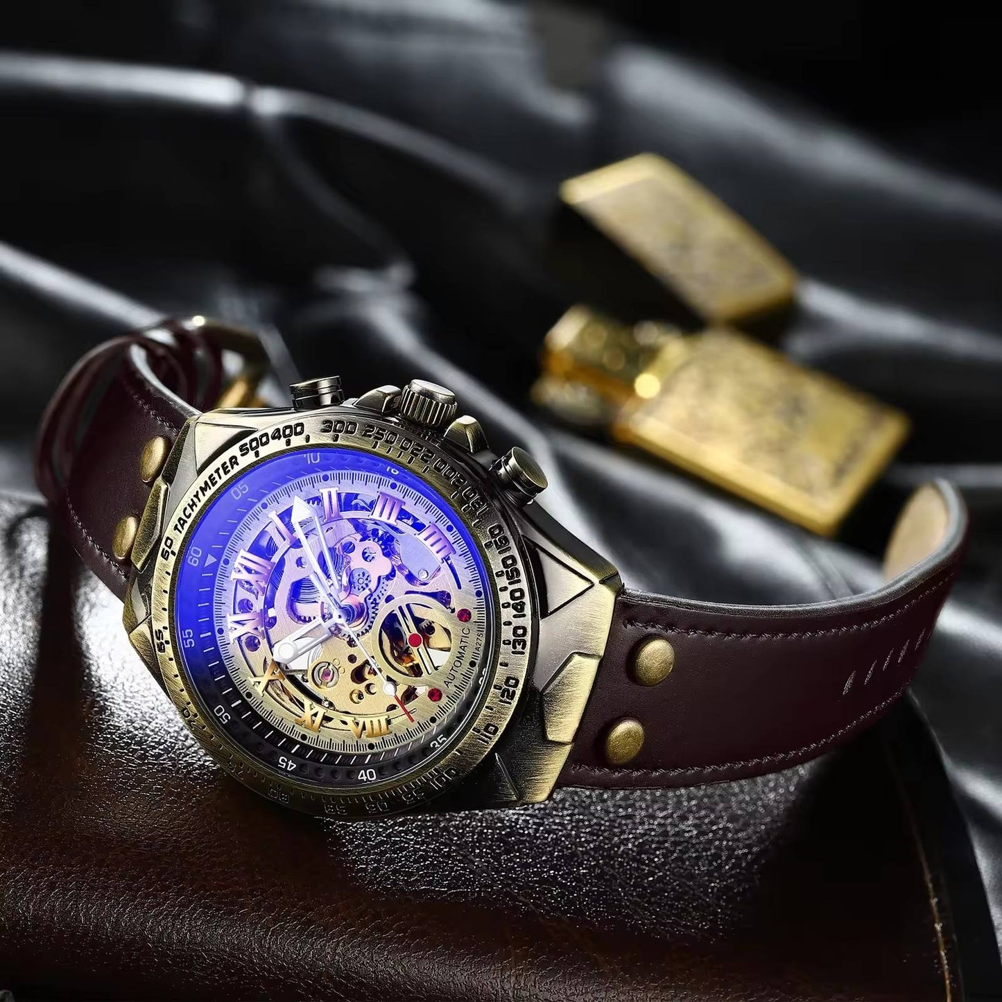 FNGEEN A275 Luxury Men’s Automatic Mechanical Watch – Retro Waterproof Business Wristwatch