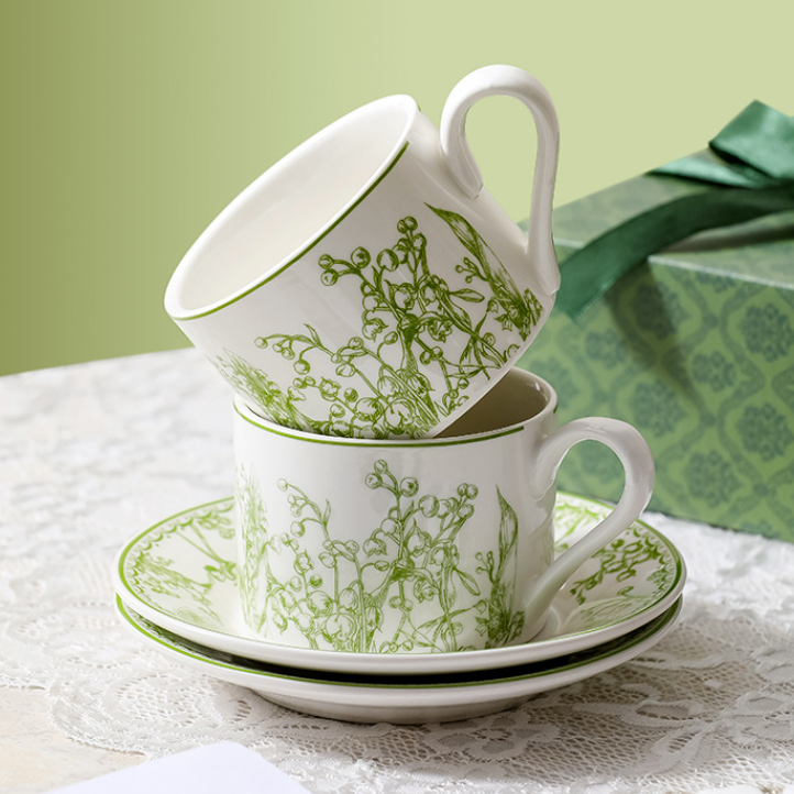 European Style Ceramic Tea & Coffee Cup Set – Creative Traditional Afternoon Mug Collection