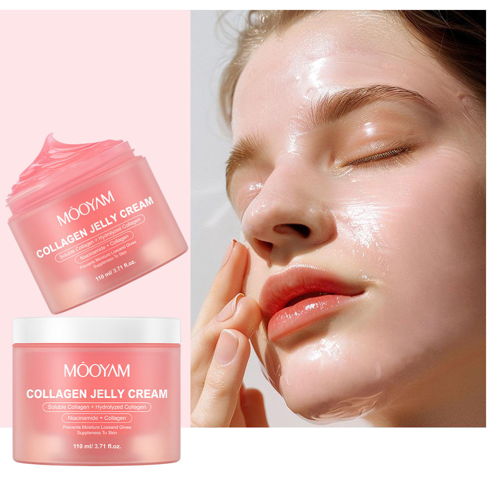 Custom Glowing Lightening Face Cream – Overnight Collagen & Niacinamide Jelly Moisturizer