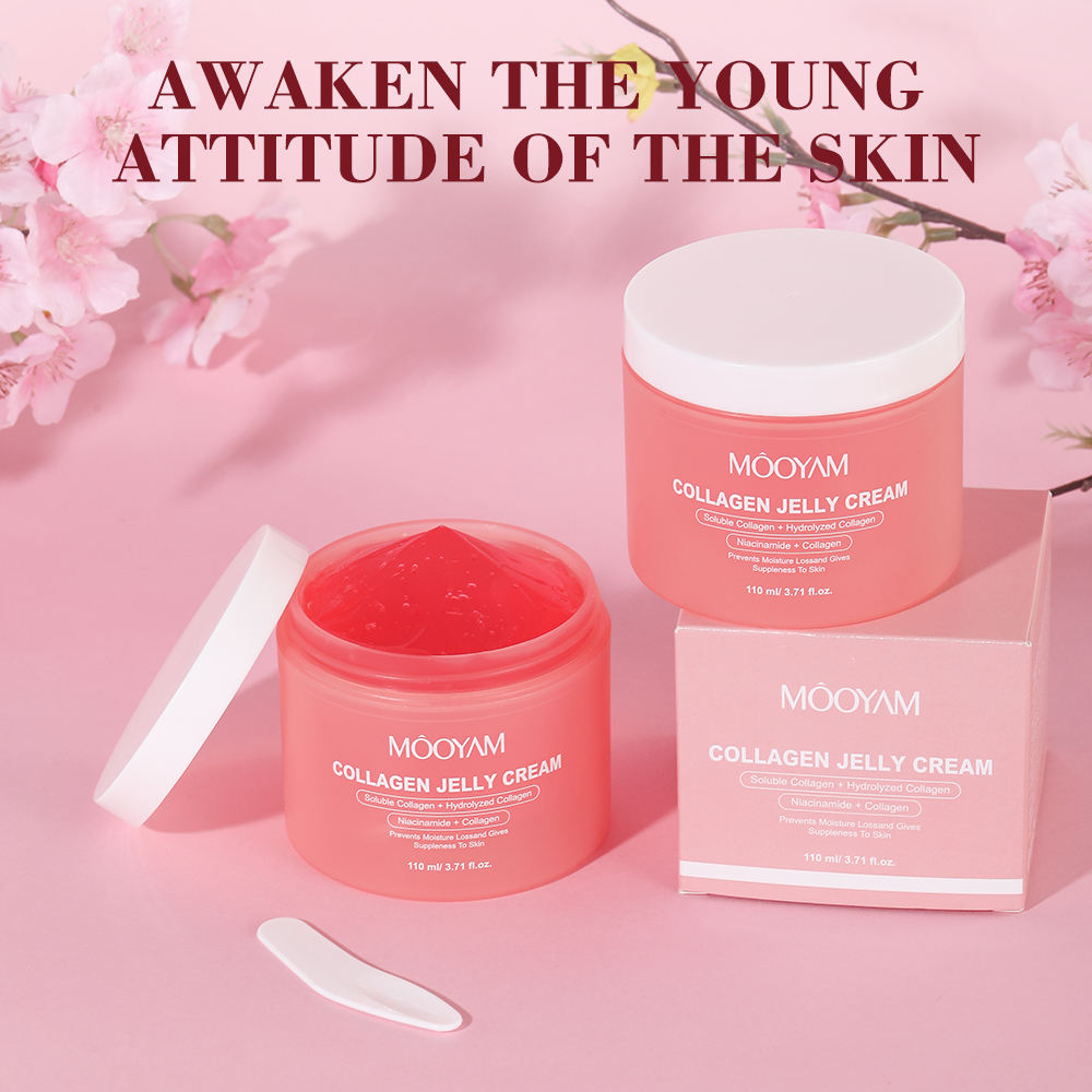 Custom Glowing Lightening Face Cream – Overnight Collagen & Niacinamide Jelly Moisturizer