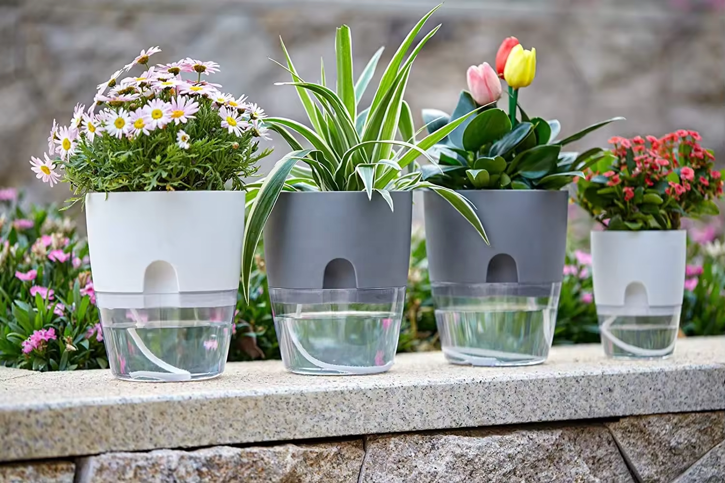 Automatic Self-Watering Plant Pots – Durable Plastic Flower Pots for Home & Garden