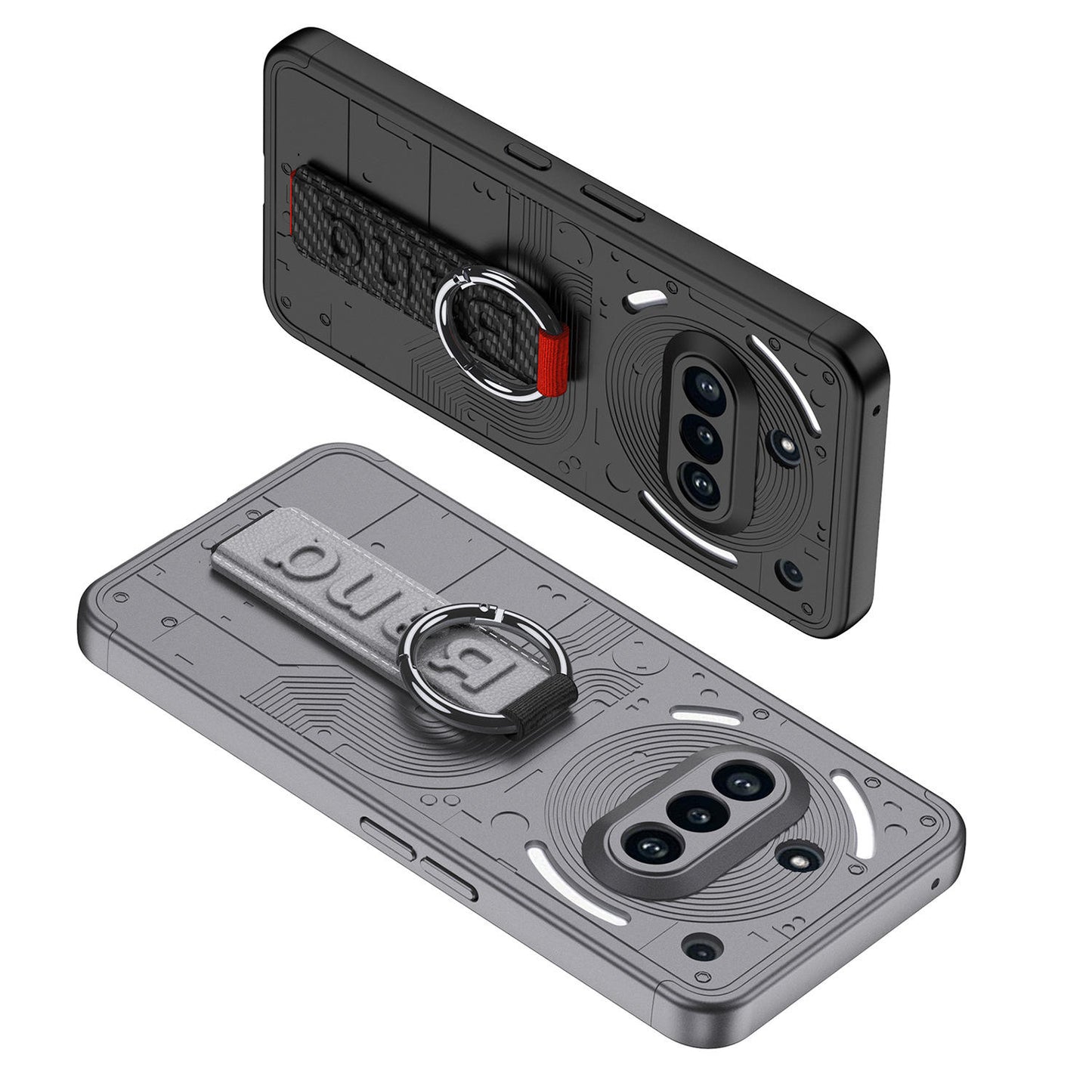 Rugged Hard PC Phone Case For Nothing Phone 3A Pro – Protective Cover With Wristband Holder