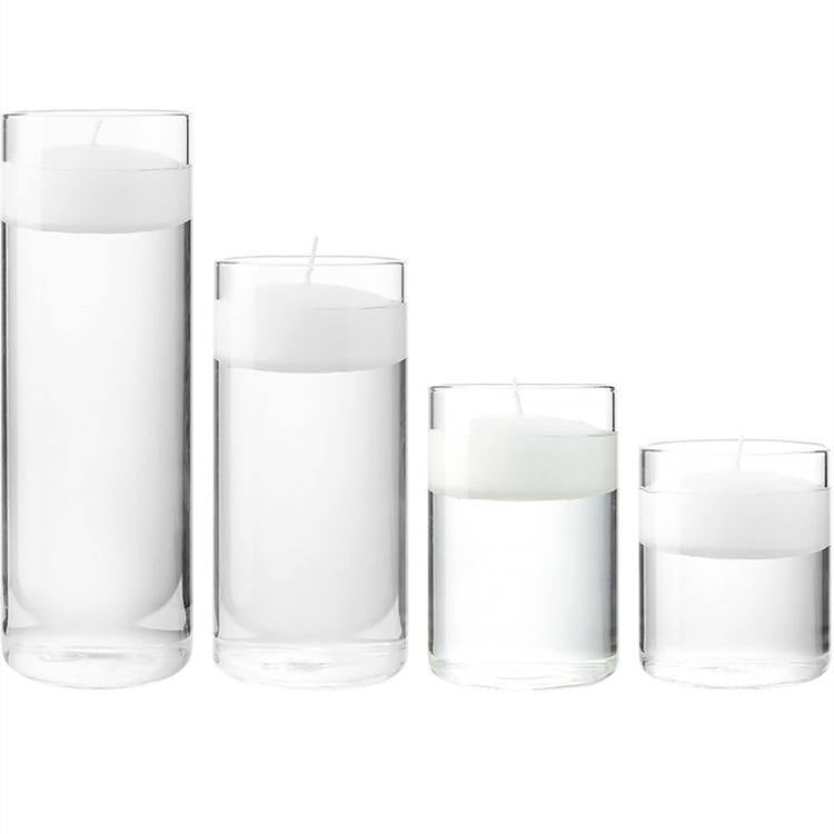 Glass Candlelight Cylinder Vases – Floating Candle Holders For Home & Wedding Decor