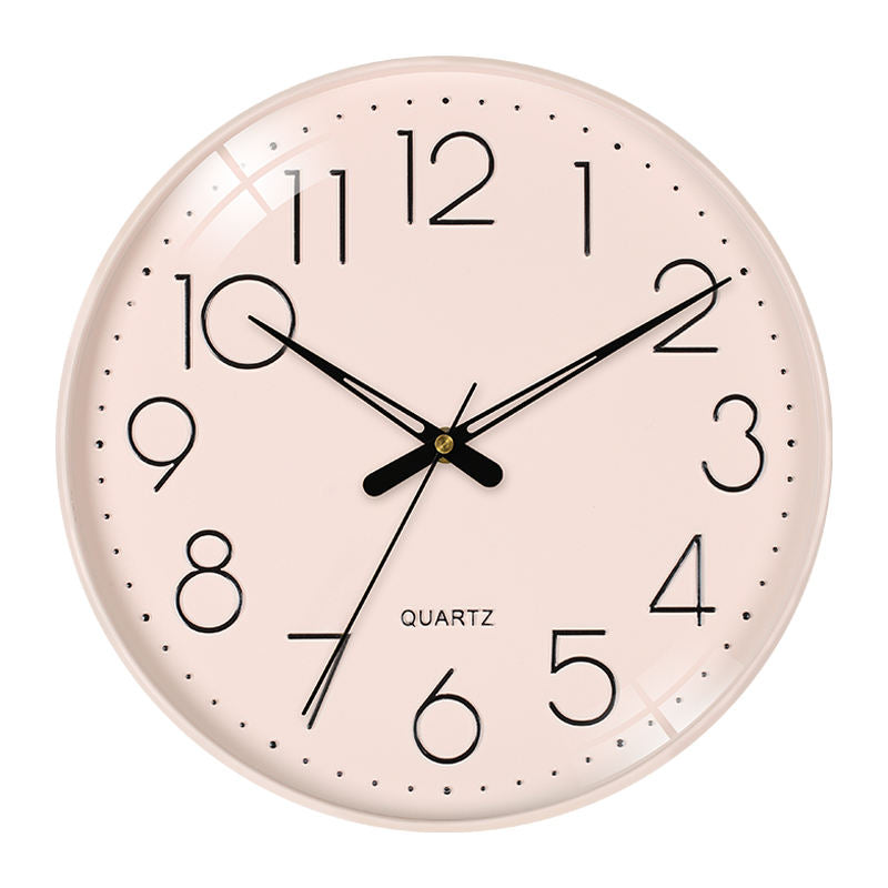Custom 12-Inch Silent Quartz Wall Clock – Simple 3D Plastic Decorative Promotional Clock