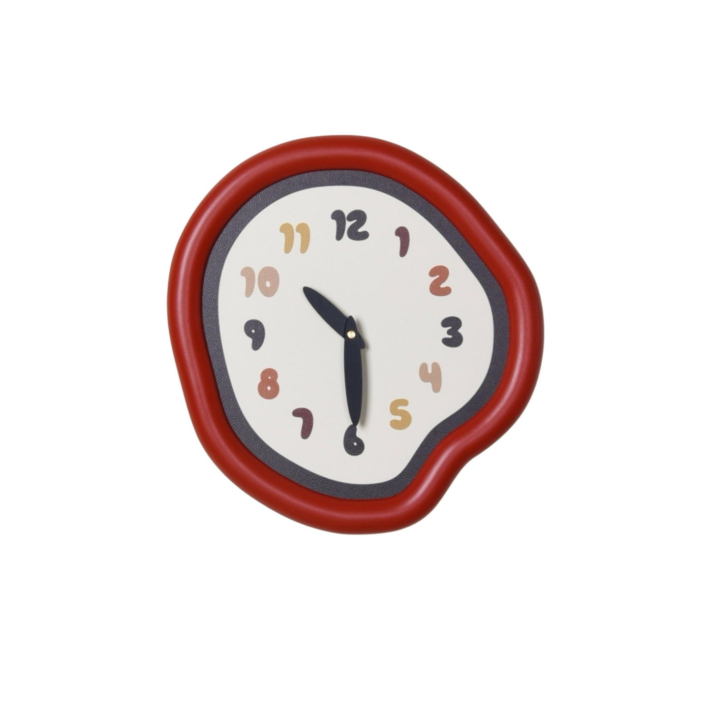 Japanese Korean Retro Red Wall Clock – Silent Punch-Free Decorative Living Room Clock