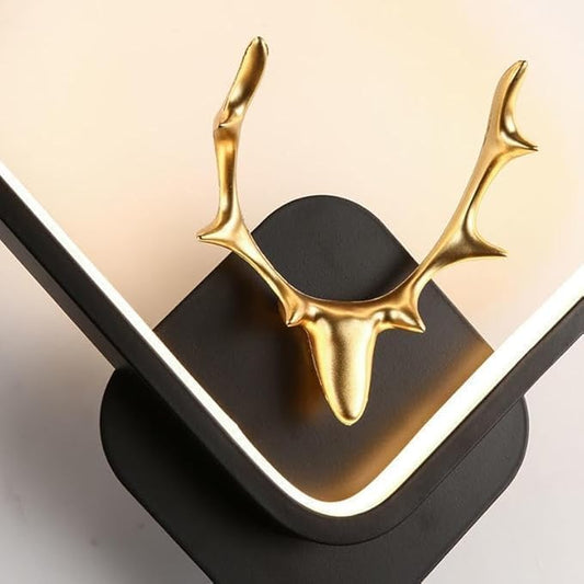 Aluminium Deer Pendant Light – Black Decorative Ceiling Lamp For Living Room & Bedroom (Pack of 2)