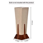 14 Inch Wooden Table Lamp for Bedroom & Living Room – Bedside & Side Table Lamp (Without Bulb)