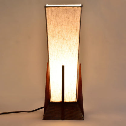 14 Inch Wooden Table Lamp for Bedroom & Living Room – Bedside & Side Table Lamp (Without Bulb)