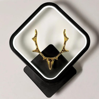 Aluminium Deer Pendant Light – Black Decorative Ceiling Lamp For Living Room & Bedroom (Pack of 2)