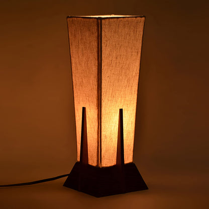 14 Inch Wooden Table Lamp for Bedroom & Living Room – Bedside & Side Table Lamp (Without Bulb)