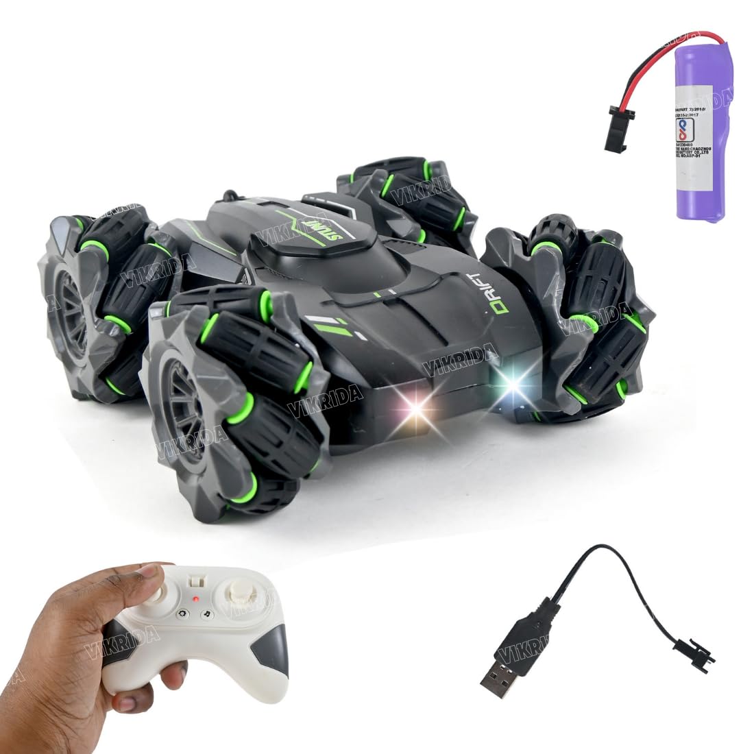 2.4GHz RC Extreme Drift Stunt Car Toy | 360 Limit Drift With Left & Right Rotation | High-Speed Remote Control Car For Kids (Multicolor)