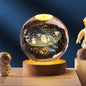 Universe Crystal Ball Night Light – 2.4 Inch LED Glass Lamp With Wooden Base, Gift For Kids, Teens & Adults