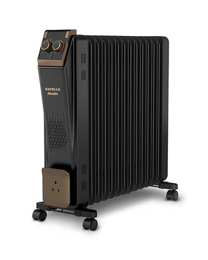 13 Fin Oil Filled Room Heater (OFR) | 2900W Fast Heating With Advanced U-Tech Fins, PTC Fan, ISI Approved & 10-Year Warranty – Black