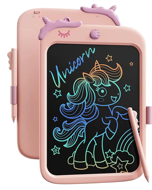 10-Inch LCD Writing Tablet For Kids | Unicorn Drawing & Doodle Board | Educational Toy For Writing, Drawing & Travel | Birthday Gift For Girls 3–9 Years (Pink)