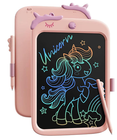 10-Inch LCD Writing Tablet For Kids | Unicorn Drawing & Doodle Board | Educational Toy For Writing, Drawing & Travel | Birthday Gift For Girls 3–9 Years (Pink)
