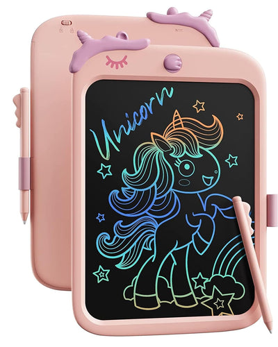 10-Inch LCD Writing Tablet For Kids | Unicorn Drawing & Doodle Board | Educational Toy For Writing, Drawing & Travel | Birthday Gift For Girls 3–9 Years (Pink)