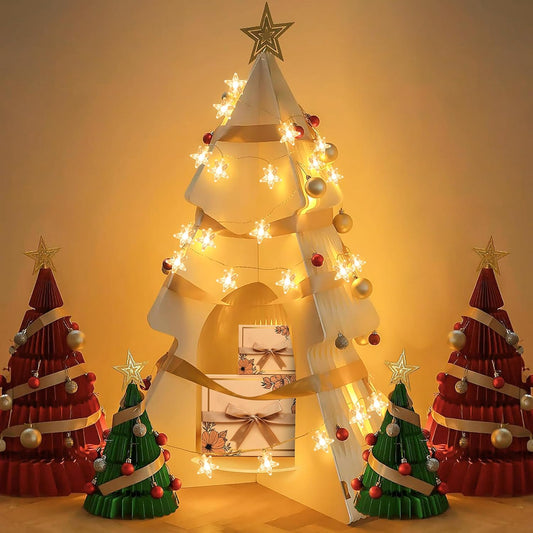 Gesto 14 LED Crystal Star String Lights – 10 Ft Warm White Fairy Lights For Home & Festival Decoration