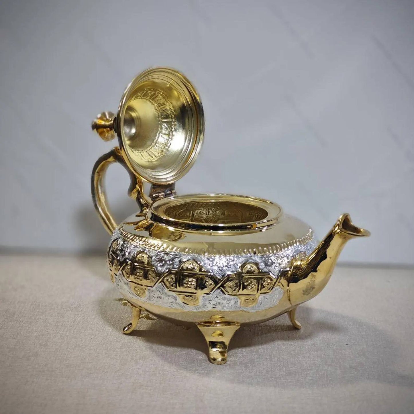 2026 Vintage Handmade Moroccan Tea & Coffee Pot | Eco-Friendly Elegant Silver Luxury Teapot Set