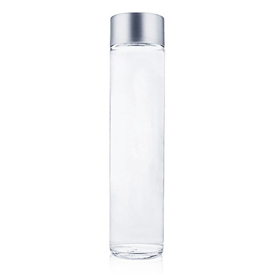Voss Style Glass Water Bottle – Straight Side Cylinder Mineral Water Bottle With Cap