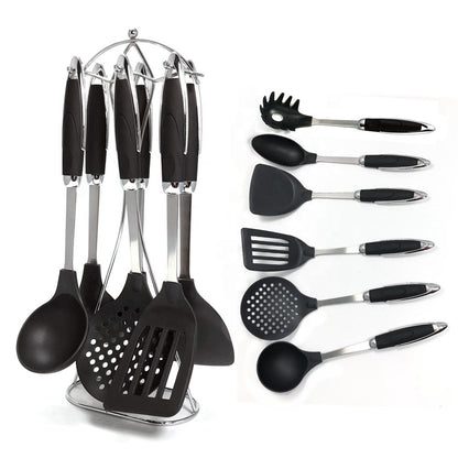 Kitchen Utensil Set With Stand – Daily Use Household Baking & Cooking Tools