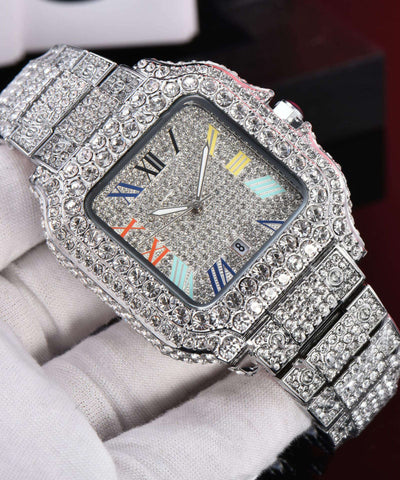 2025 Men’s Luxury Watch – Black Dial Chronograph Waterproof Wristwatch with Silicone Band