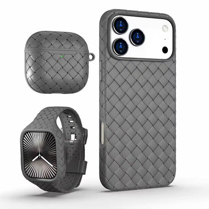 Custom Woven Texture TPU Phone Case For iPhone 17 Series – Heat Dissipation Protective Mobile Cover