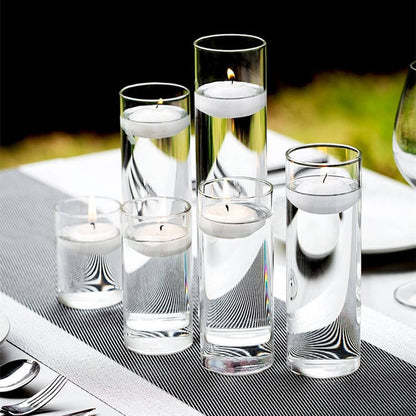 Glass Candlelight Cylinder Vases – Floating Candle Holders For Home & Wedding Decor