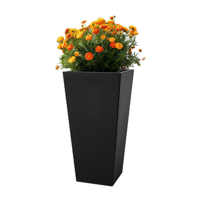 Gift White Plastic Flower Pots With Blooming Flowers – Decorative Planter For Housewarming & Birthday