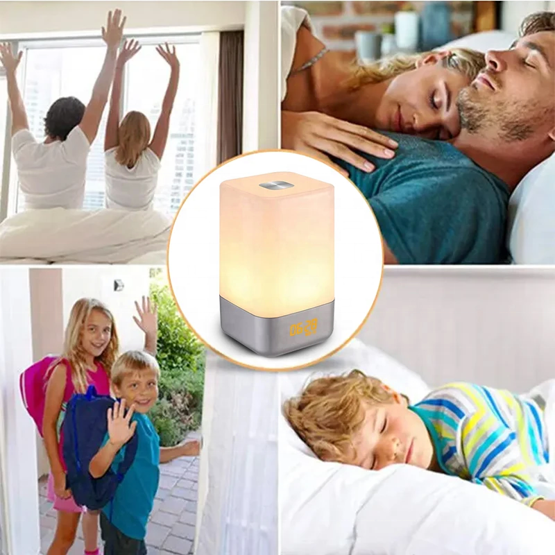 2026 Best Selling Sunrise Alarm Clock | Nature Sound Wake-Up Alarm With Snooze & LED Night Light | Digital Table Clock For Bedroom