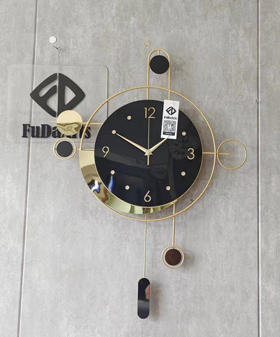 2025 Luxury Golden Wall Clock With Pendulum – Large Decorative Wall Hanging For Home Decor