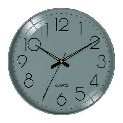 Custom 12-Inch Silent Quartz Wall Clock – Simple 3D Plastic Decorative Promotional Clock