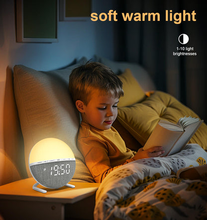 2025 Sunrise Alarm Clock With Smart Wake-Up Light | Dimmable Bedside Sleep & Wake Lamp With Alarm