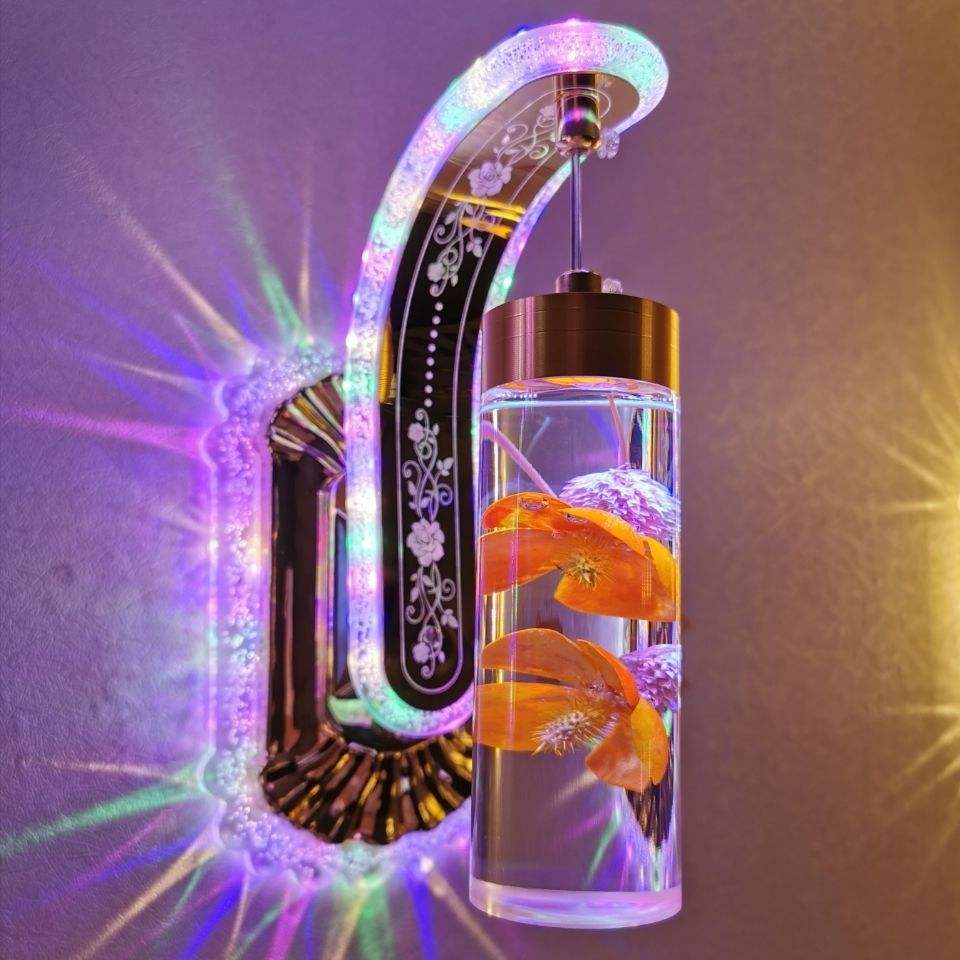 12W LED Indoor Wall Lamp – Real Flower Decorative Light For Bedroom, Living Room & Stairs