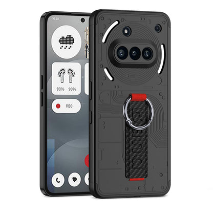 Rugged Hard PC Phone Case For Nothing Phone 3A Pro – Protective Cover With Wristband Holder