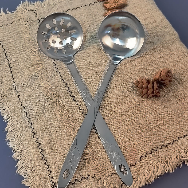 Stainless Steel Tapioca Pearl Spoon – Long Handle Leaky Boba Spoon