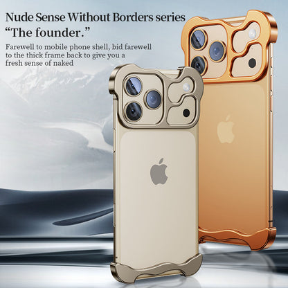Ultra-Thin Aluminum Alloy Frame Lens Protector Cover For iPhone 12–17 Pro Max – New Design