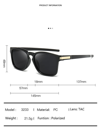 Fashion Square Retro Sunglasses – Photochromic Polarized Cycling Glasses For Men