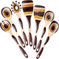 7Pcs Wooden Cooking Utensil Set – Handmade Pakkawood Spoons & Spatulas For Kitchen