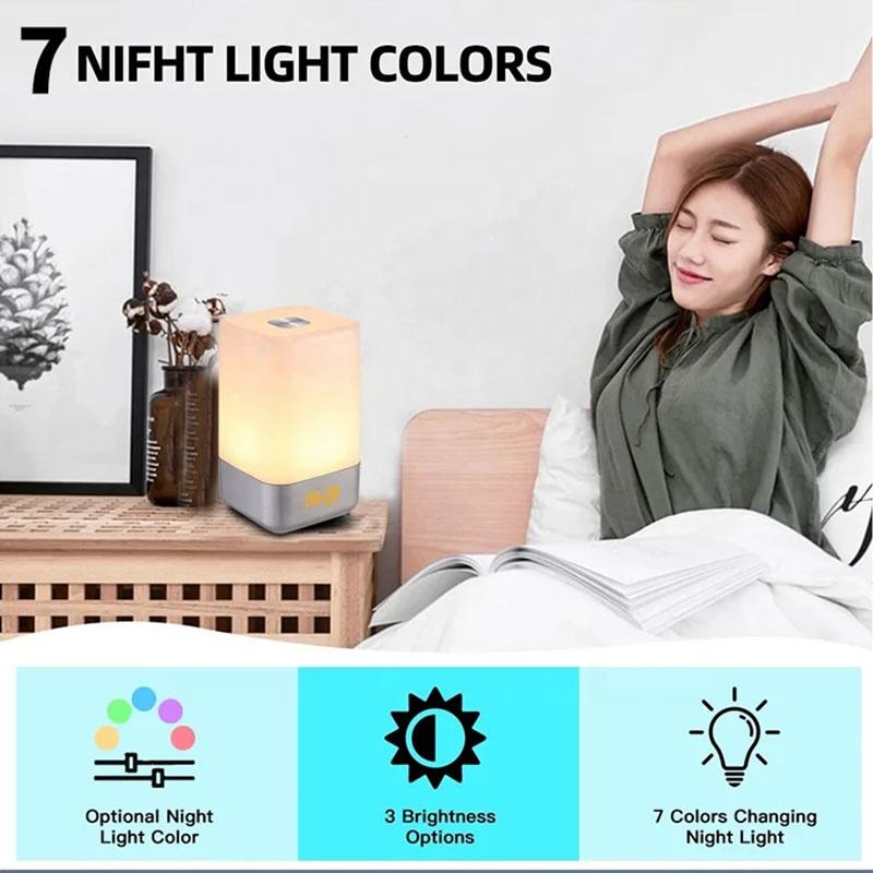 2026 Best Selling Sunrise Alarm Clock | Nature Sound Wake-Up Alarm With Snooze & LED Night Light | Digital Table Clock For Bedroom