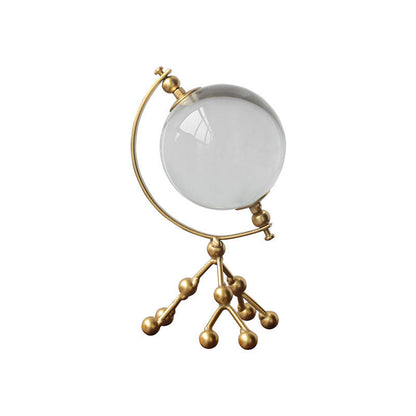 Luxury Crystal Glass Ball – Modern Nordic Table Ornament & Gold Home Decoration Accessory