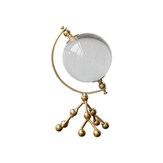 Luxury Crystal Glass Ball – Modern Nordic Table Ornament & Gold Home Decoration Accessory