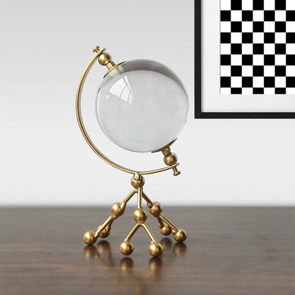 Luxury Crystal Glass Ball – Modern Nordic Table Ornament & Gold Home Decoration Accessory