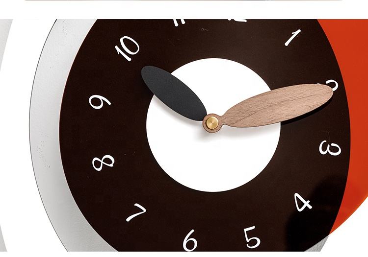 WOZOOM Minimalist Wooden Pendulum Wall Clock – Silent Antique Style Living Room Decor
