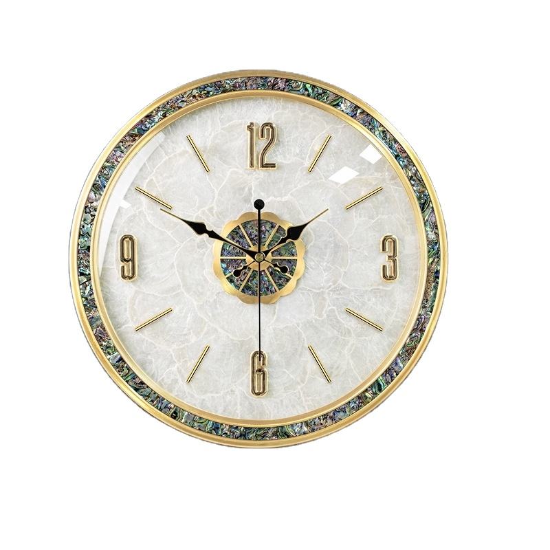 Modern Luxury European Wall Clock – Scandinavian Mute Quartz Metal Clock With Brass Hands
